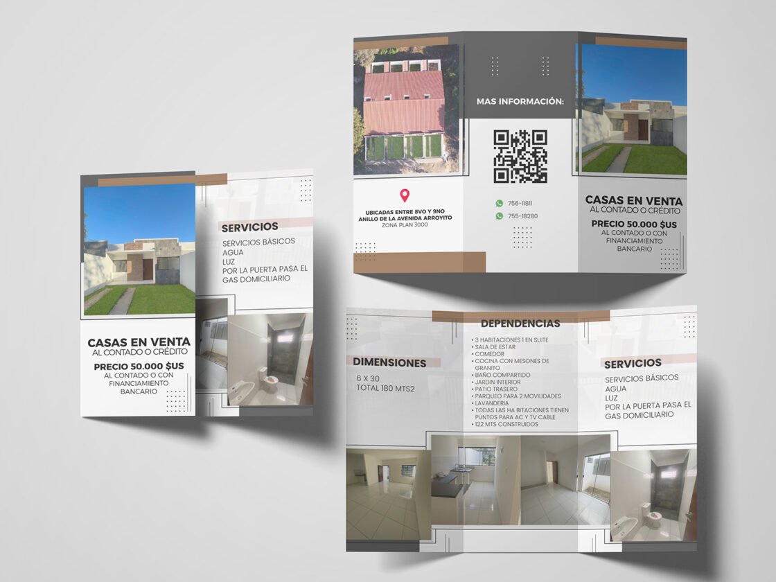 Folleto – Venta de casas